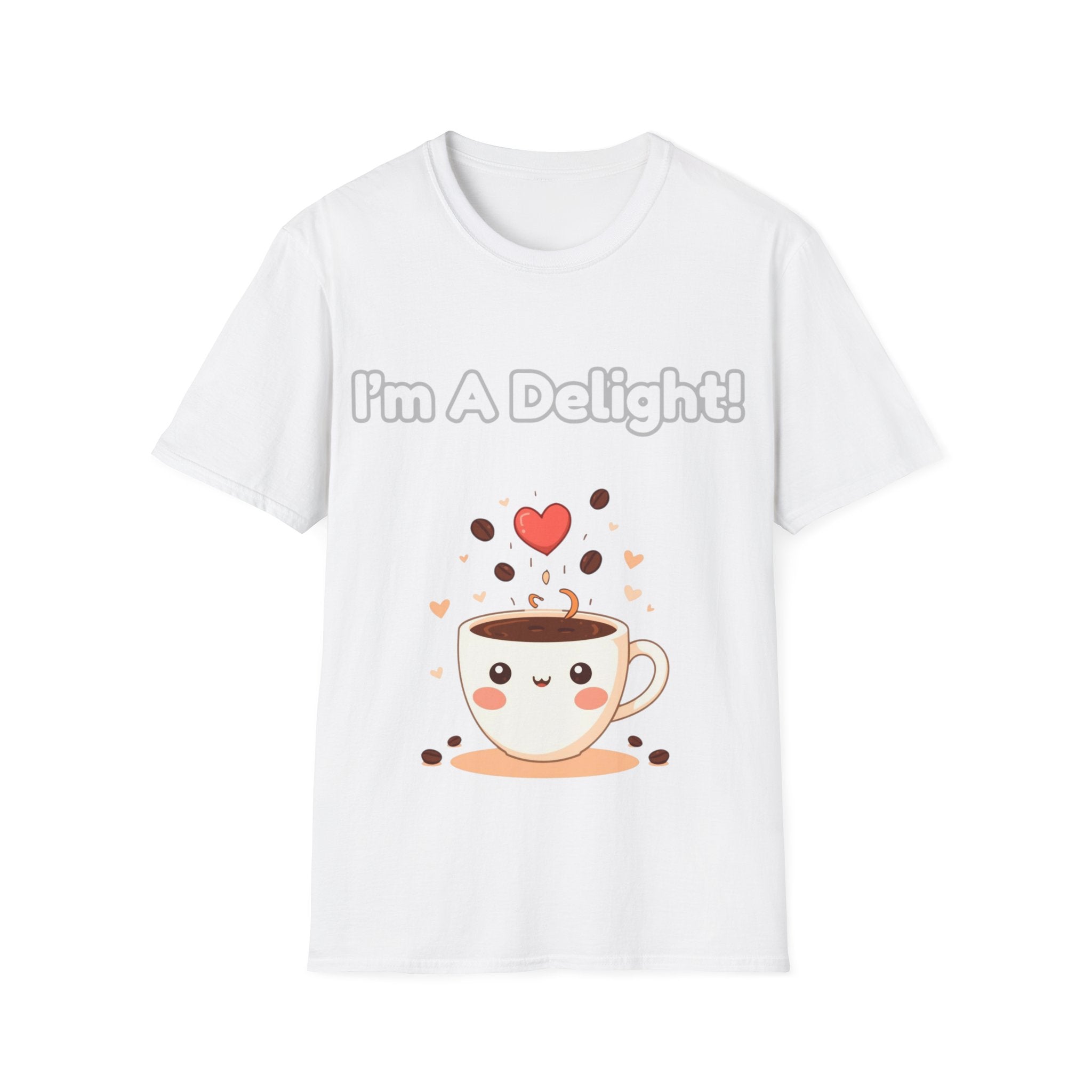 Coffee Cup T-Shirt — "I'm A Delight!" Cute Kawaii Coffee Tee