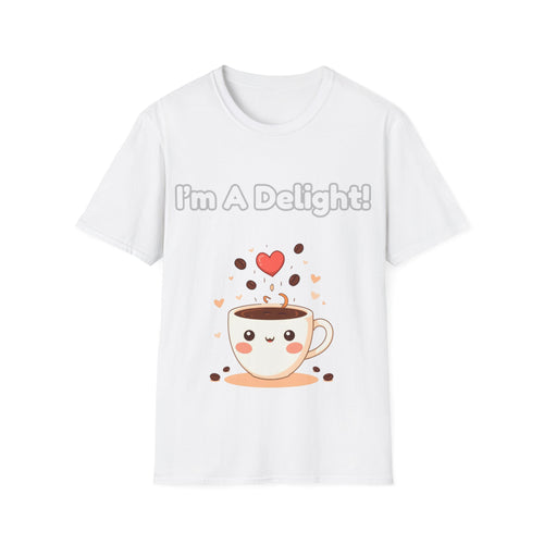 Coffee Cup T-Shirt — "I'm A Delight!" Cute Kawaii Coffee Tee