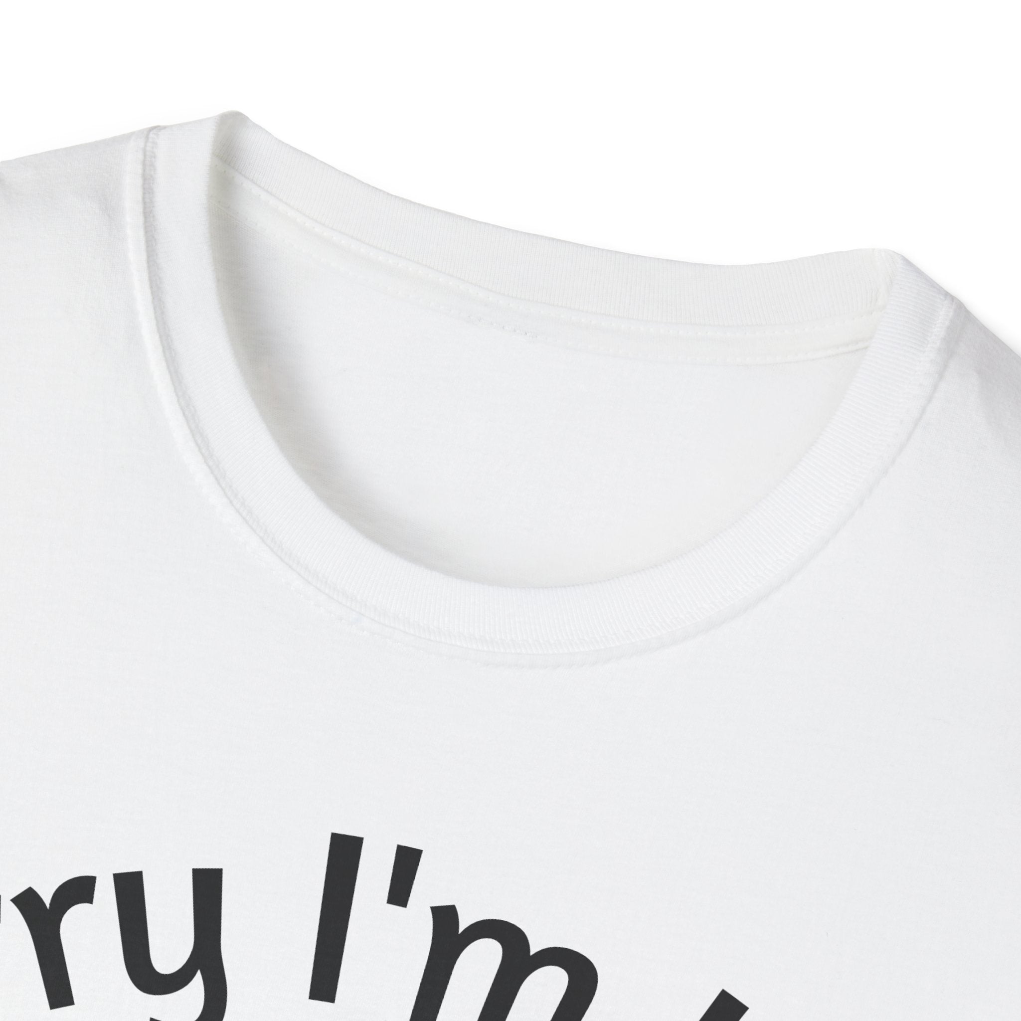 Sorry I'm Late Coffee Mug Character T-Shirt — "I Didn't Want to Come" Funny Graphic Tee