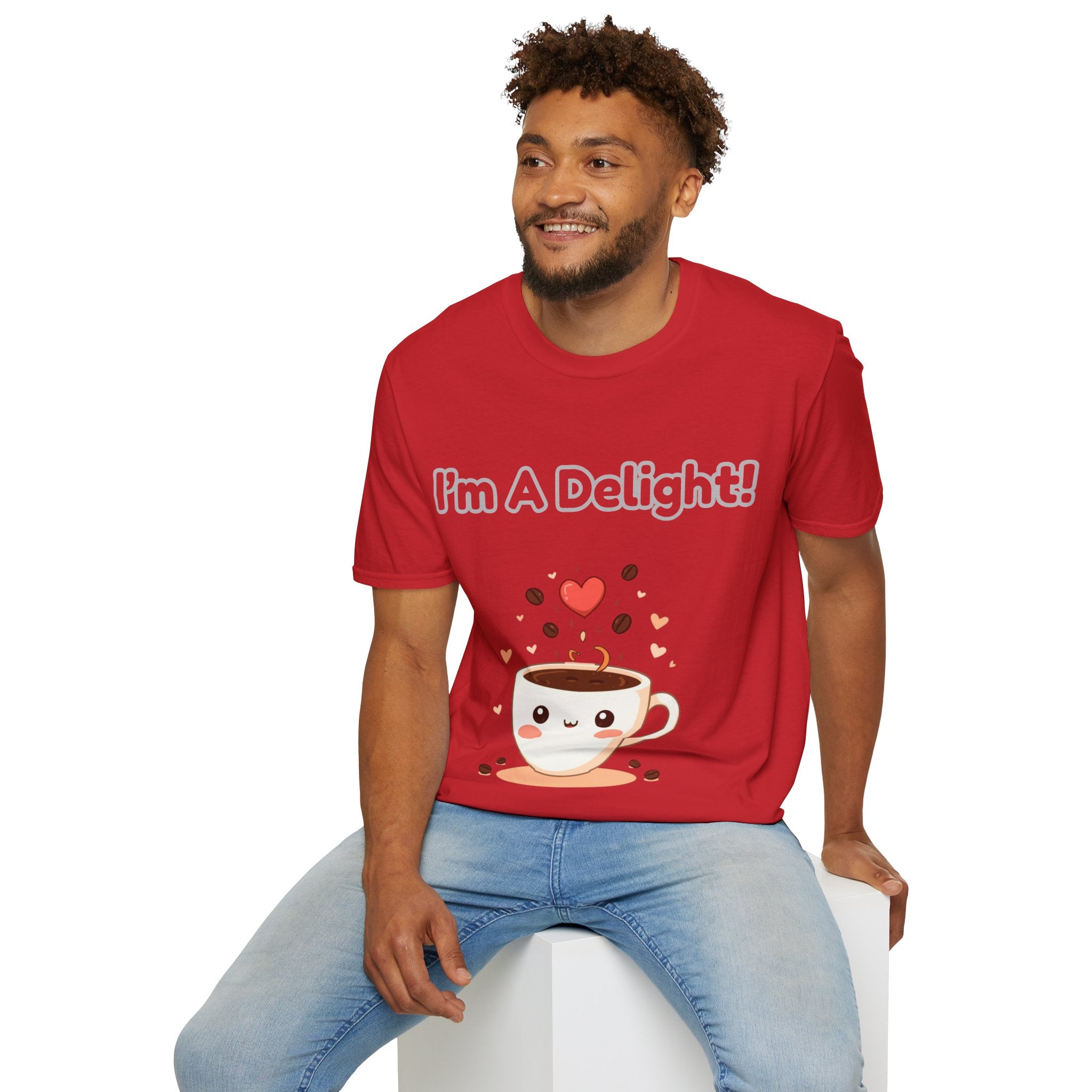 Coffee Cup T-Shirt — "I'm A Delight!" Cute Kawaii Coffee Tee
