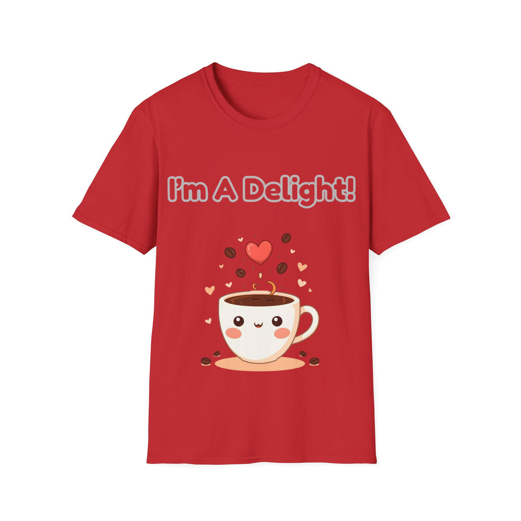 Coffee Cup T-Shirt — "I'm A Delight!" Cute Kawaii Coffee Tee