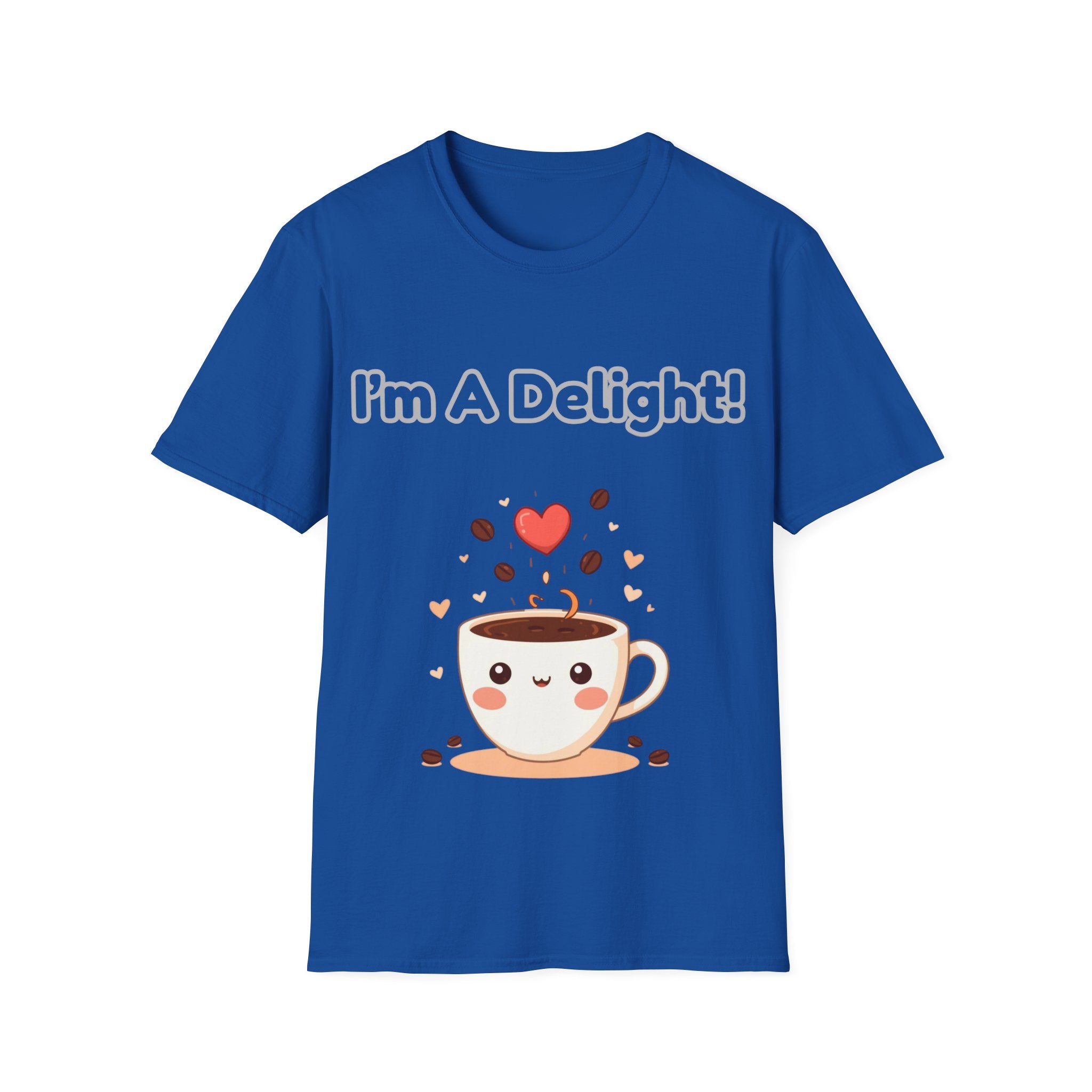 Coffee Cup T-Shirt — "I'm A Delight!" Cute Kawaii Coffee Tee