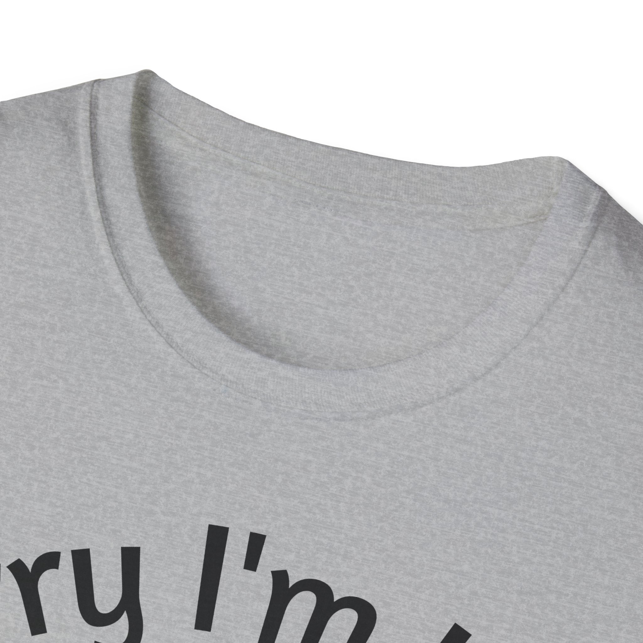 Sorry I'm Late Coffee Mug Character T-Shirt — "I Didn't Want to Come" Funny Graphic Tee