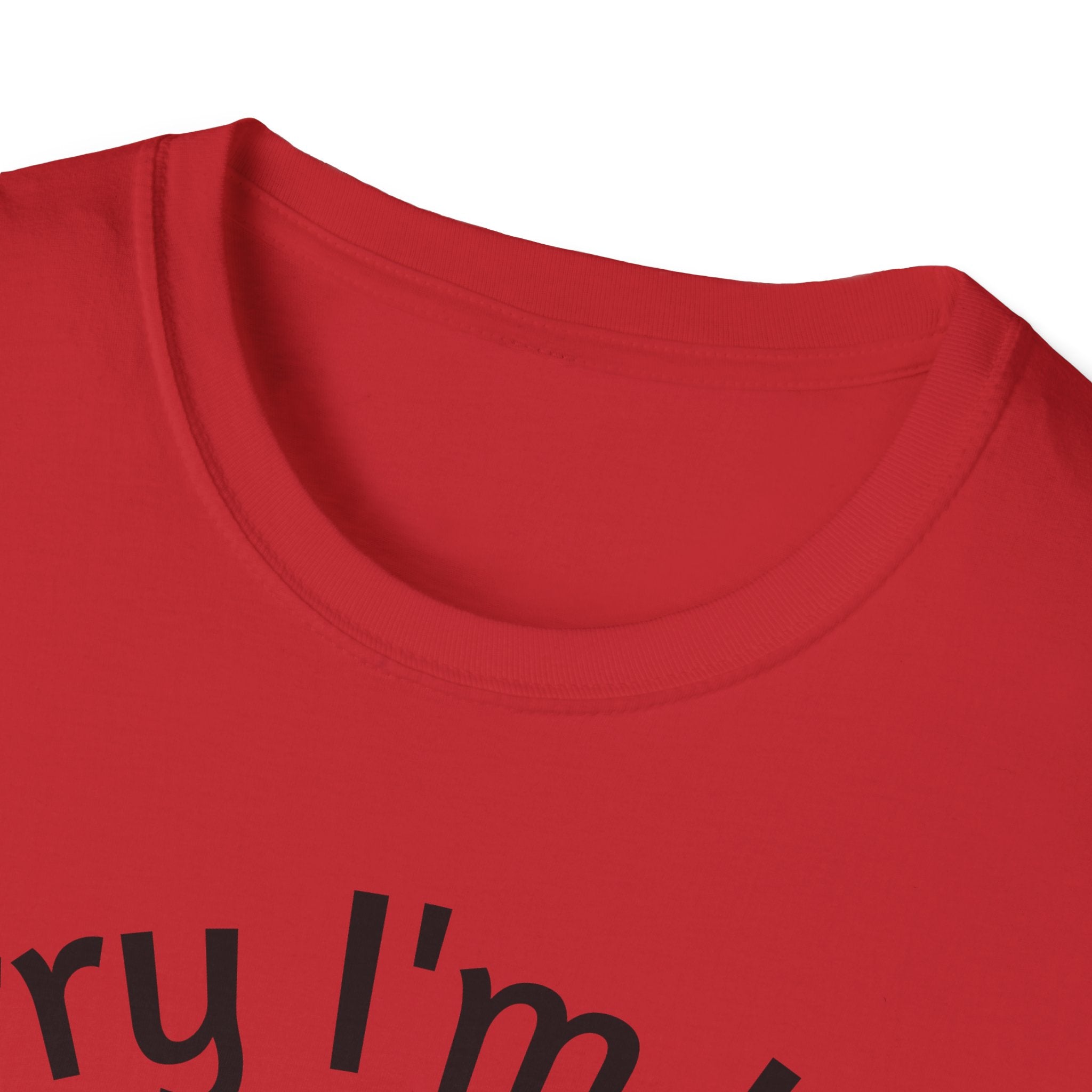 Sorry I'm Late Coffee Mug Character T-Shirt — "I Didn't Want to Come" Funny Graphic Tee