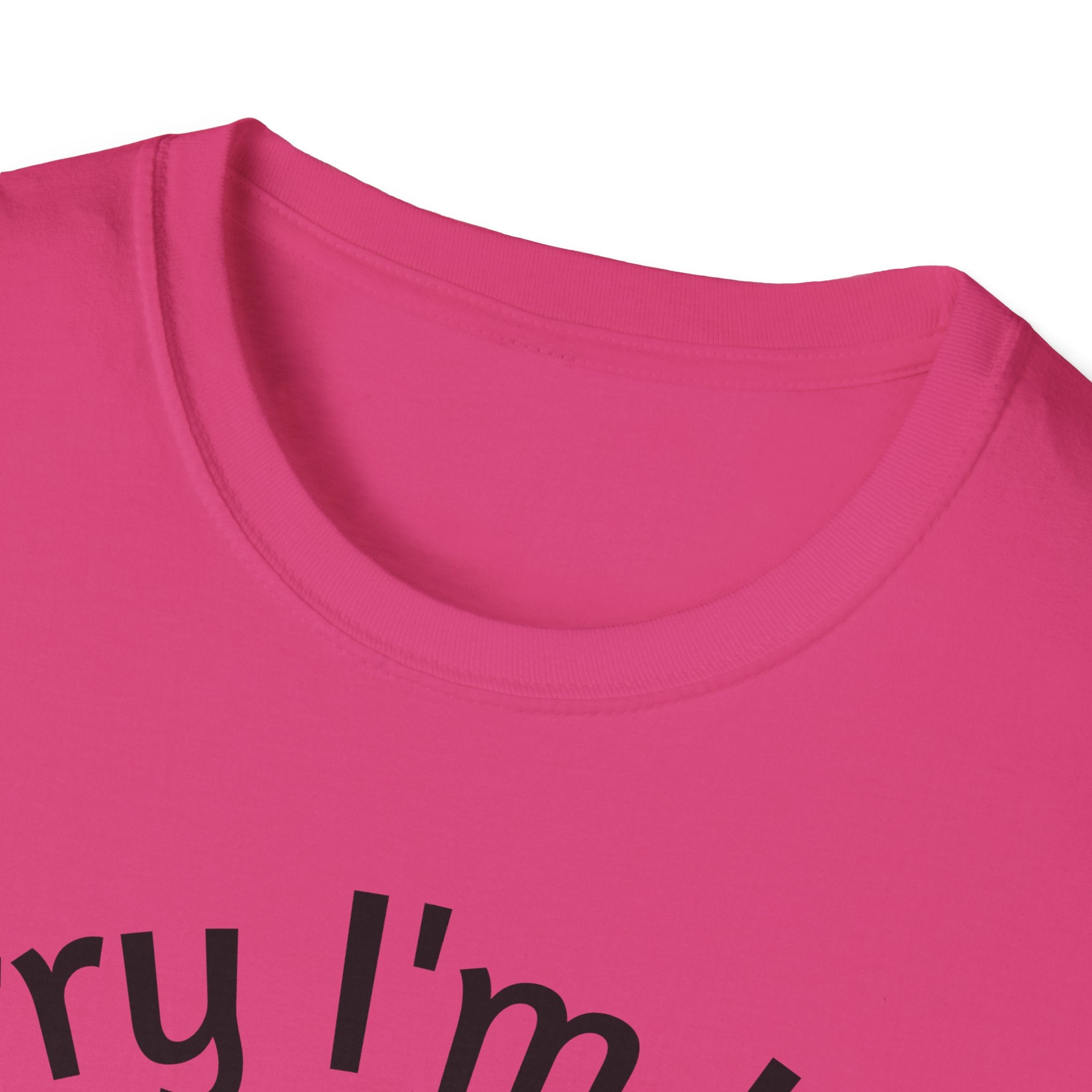 Sorry I'm Late Coffee Mug Character T-Shirt — "I Didn't Want to Come" Funny Graphic Tee