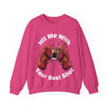 Hit Me With Your Best Shot Espresso Boxer Sweatshirt - Funny Coffee Pun